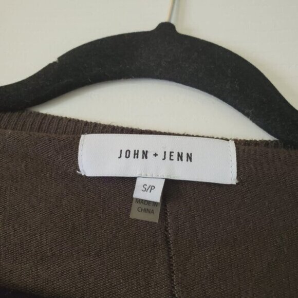 Revolve John + Jenn Dark Green Spun Rayon V-Neck Sweater S - Picture 6 of 7